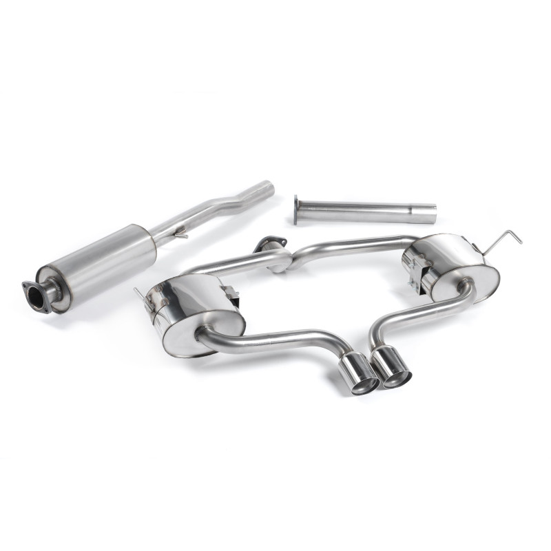 Cat-Back-Anlage Milltek Mini R53 Cooper S 1.6i 2002-2006 - ECE-zugelassen - mit Resonator - Twin-Endrohre 76mm