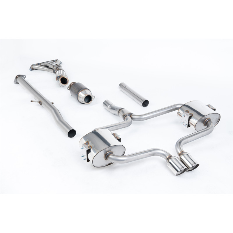 Ligne complète Milltek Mini R52 Cooper S 1.6i 2004-2008 - avec collecteur et cata Hi-Flow et résonné - sortie Twin 76mm