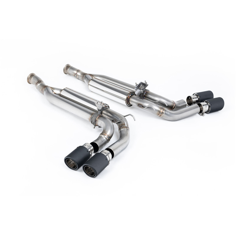 Catback Milltek Mercedes G-Class W463 G63 2019-2024, Pair of Rear Mufflers, Quad Jet-90 Carbon Outlets