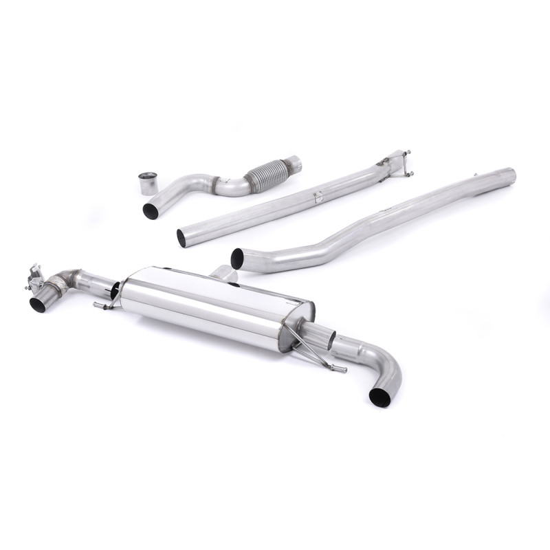Cat-back Milltek Mercedes Classe A W176 A45 AMG 2012-2018 - No primary muffler, with rear muffler - with valves
