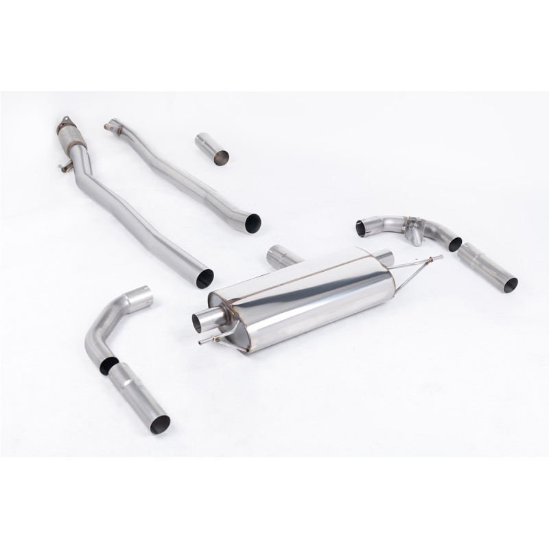 Catback Milltek Mercedes Classe A V177… - Con soppressione silenziatore primario + senza silenziatore post. - Race, senza valvol