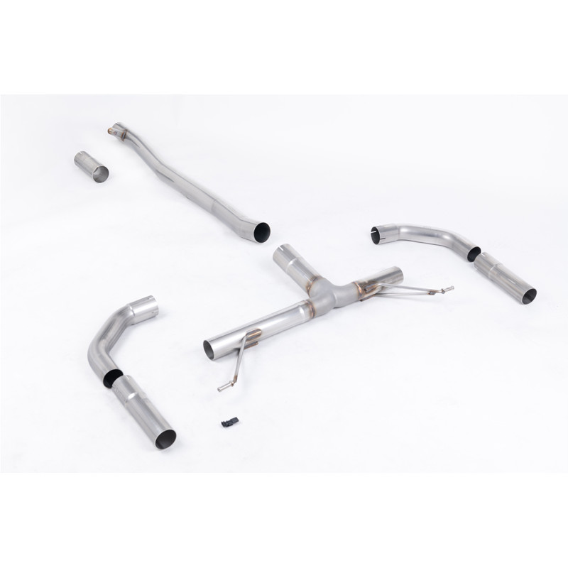 Front Pipe-back Milltek Mercedes Classe A V177, Classe CLA C118 X118 - Pipe-back after primary muffler - Race, without valves