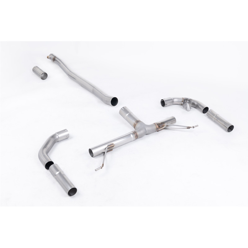 Front Pipe-back Milltek Mercedes Classe A V177, Classe CLA C118 X118 - Leitung nach Vorschalldämpfer - Race, mit Abgasklappen