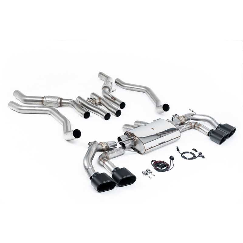 FAP Back Milltek Land Rover Range Rover Sport L461 - Ligne après FAP avec partie centrale - sorties Quad Ovales Cerakote Noir