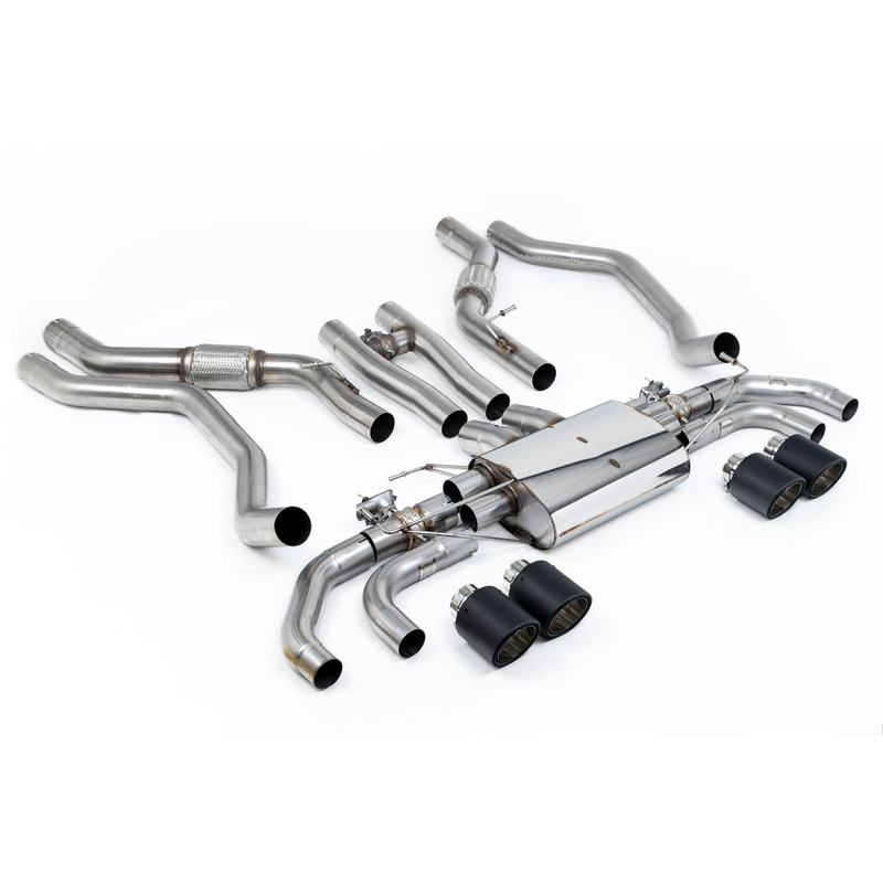 FAP Back Milltek Land Rover Range Rover Sport L461 - Ligne après FAP avec partie centrale Active - sorties Quad Jet-115 Carbone