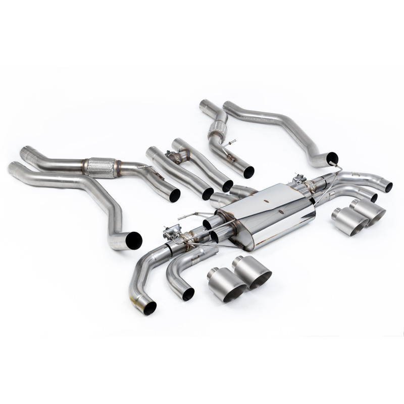 DPF Back Milltek Land Rover Range Rover Sport L461 SV - DPF-back with Active Center Section - Quad GT115 Titanium Tips