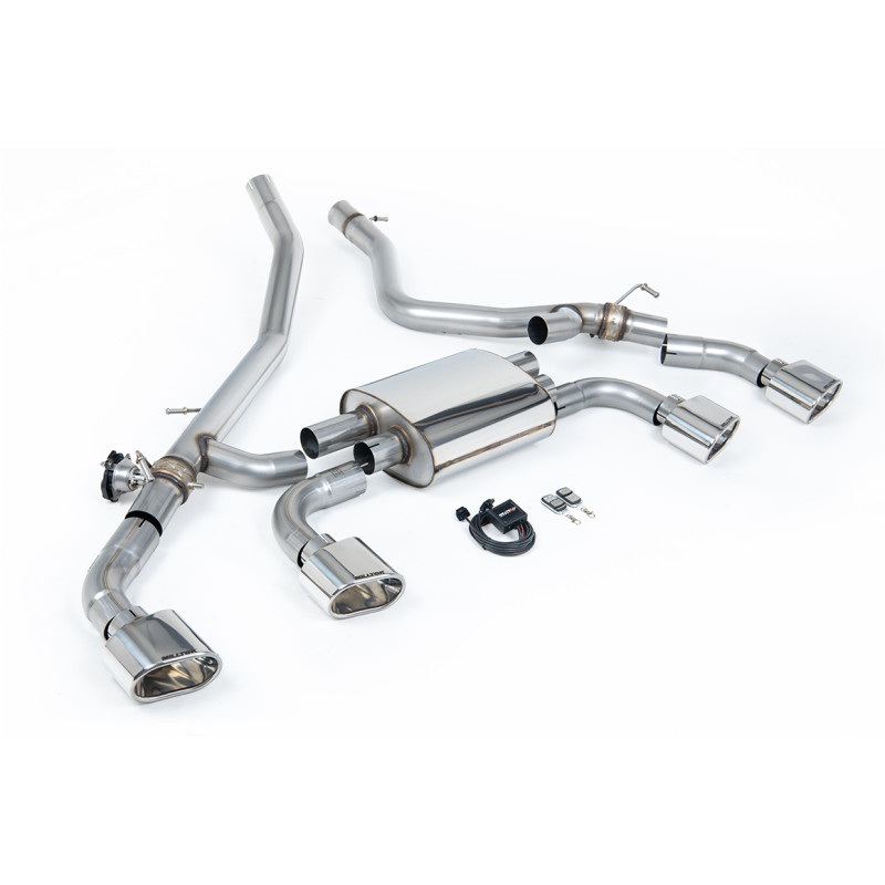 Axle Back Milltek Land Rover Range Rover Sport L461 - Section after OE Resonator - Polished Quad Oval Tips