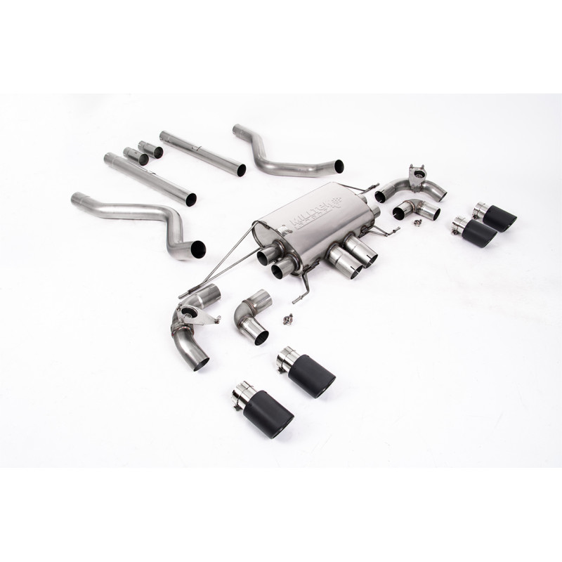 FAP Back Milltek Land Rover Defender L663 2021-2025 - Sans silencieux primaire - sorties Quad Jet-90 Carbone - châssis 90