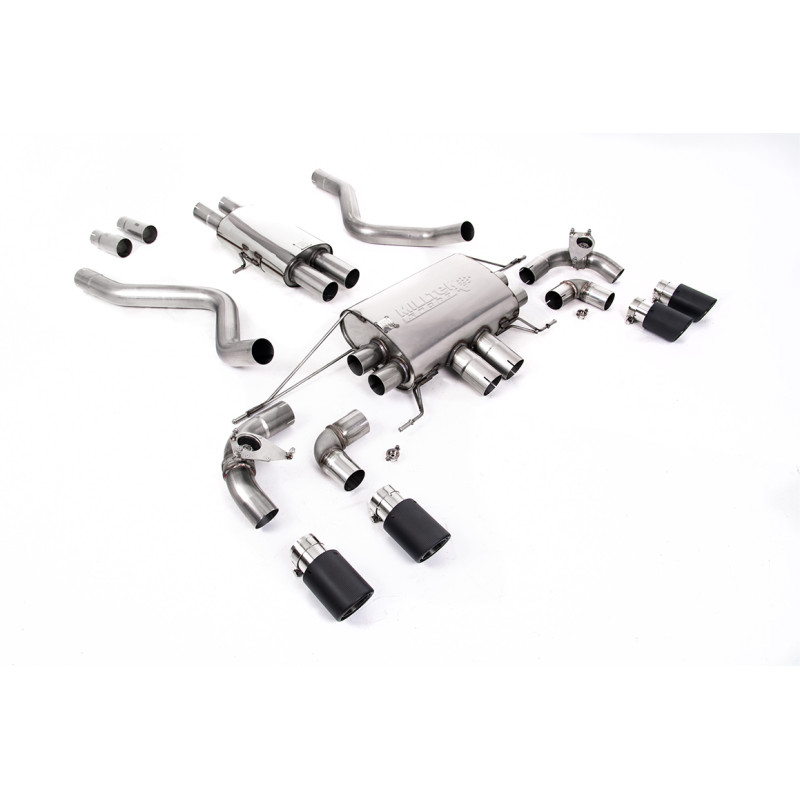 DPF Back Milltek Land Rover Defender L663 2021-2025 - With primary muffler - Quad Jet-90 Carbon outlets - chassis 90
