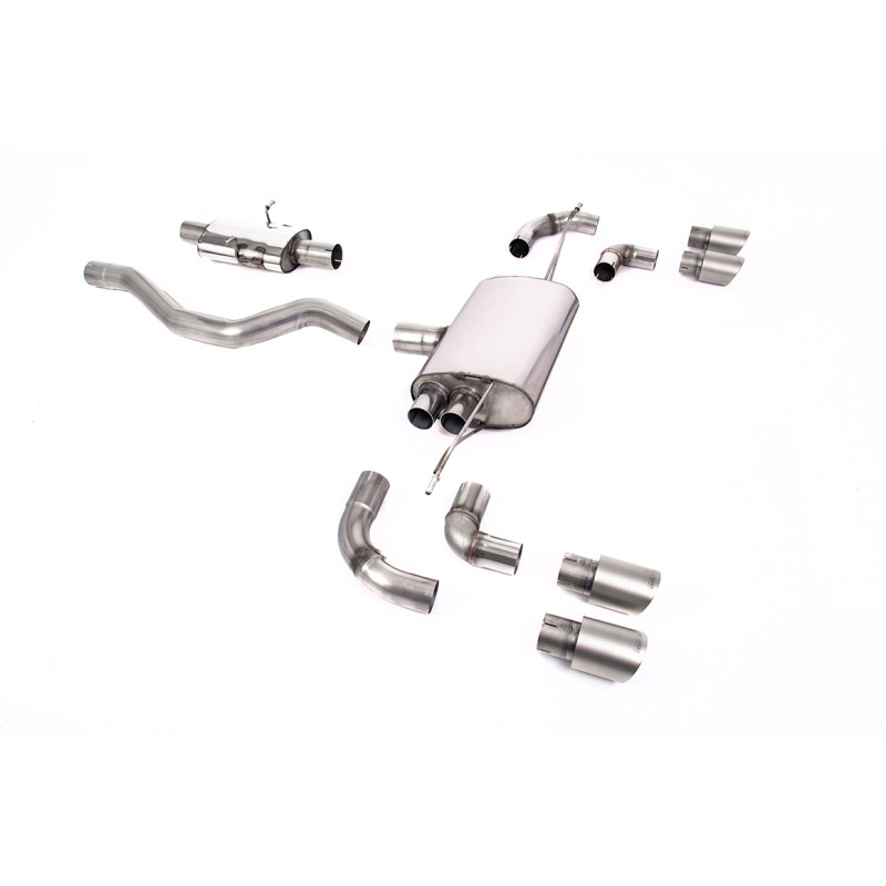FAP Back / Catback Milltek Land Rover Defender L663 P400 3.0i 2020-2025 - Avec silencieux primaire - sorties Quad GT90 Titane