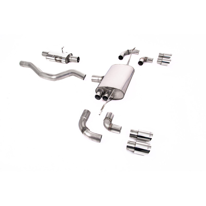 FAP Back / Catback Milltek Land Rover Defender L663 P400 3.0i 2020-2025 - Avec silencieux primaire - sorties Quad GT90 Polies