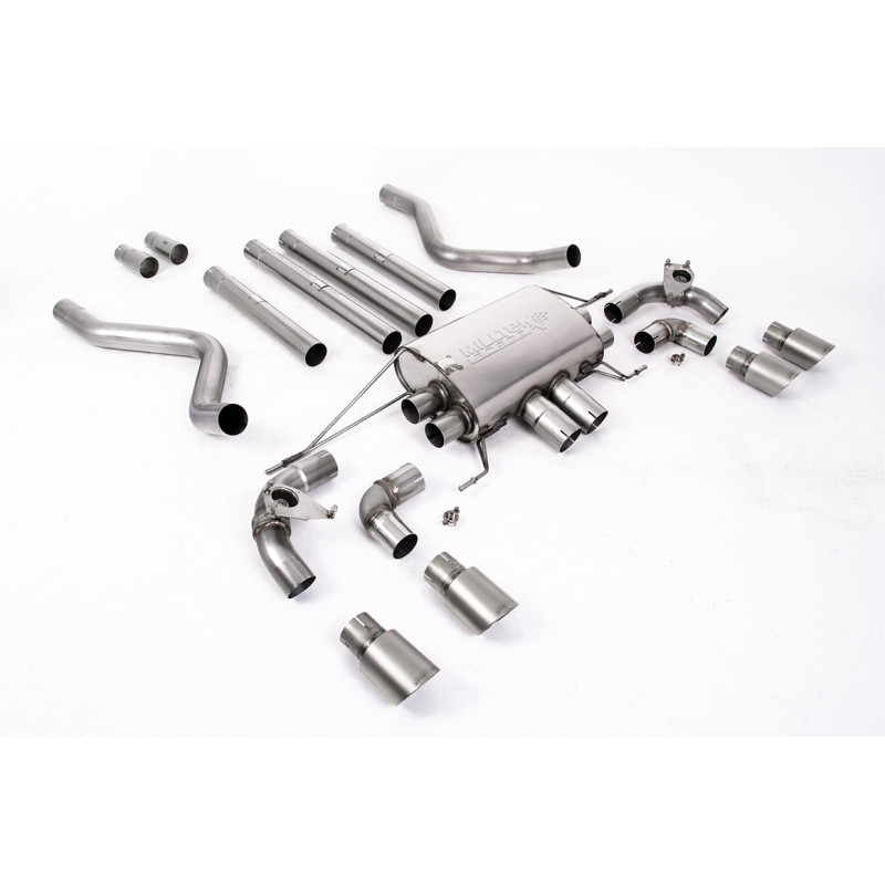 FAP Back Milltek Land Rover Defender L663 2021-2025 - Sans silencieux primaire - sorties Quad GT90 Titane - châssis 110