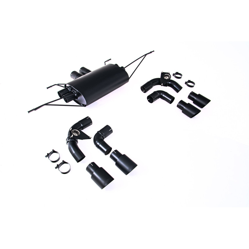 Zusatzteile Milltek Land Rover Defender L663 - Kit "Full Noir" mit Endschalldämpfer hinten + Rohren mit Klappen