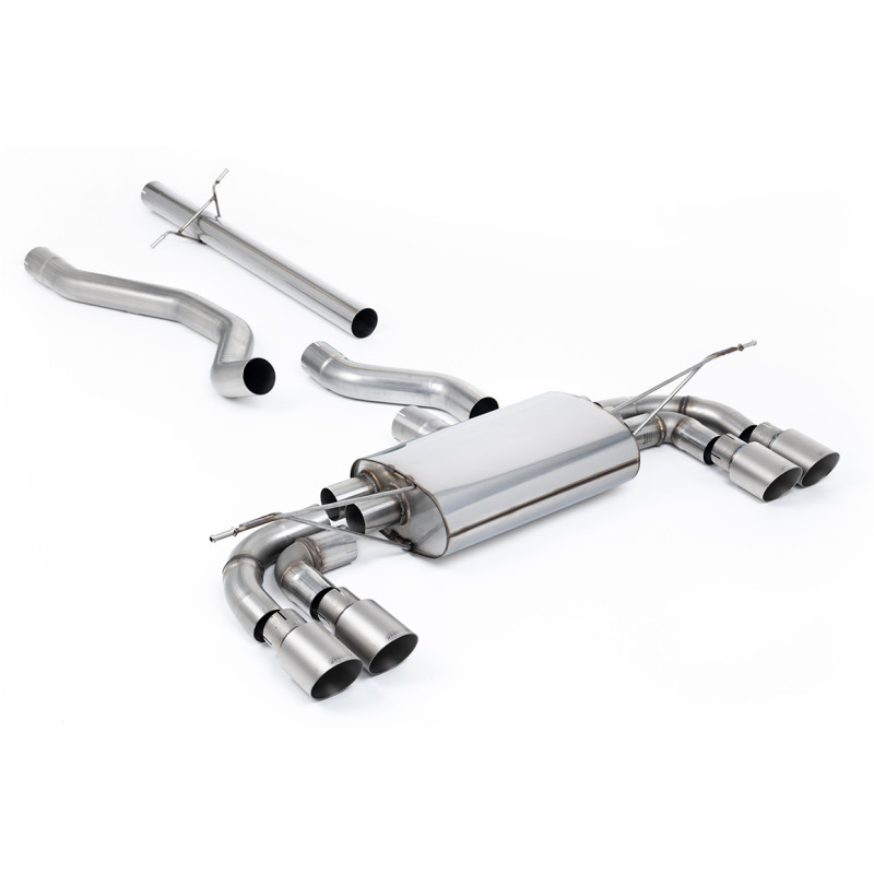 DPF Back / Catback Milltek Land Rover Defender L663 P400 3.0i 2023-2025 - No primary muffler - Quad GT90 Titanium
