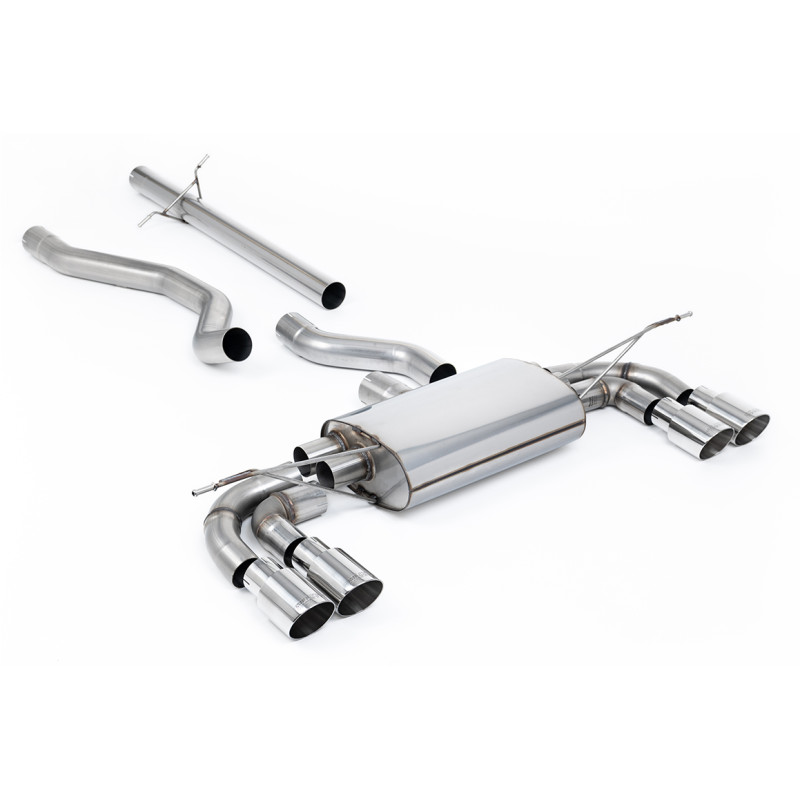 FAP Back / Catback Milltek Land Rover Defender L663 P400 3.0i 2023-2025 - Sans silencieux primaire - sorties Quad GT90 Polies