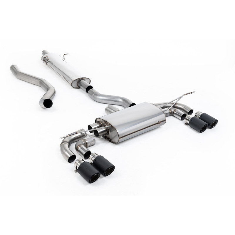 FAP Back / Catback Milltek Land Rover Defender L663 - ECE - avec primaire - sorties Quad Jet-90 Carbone - châssis 130
