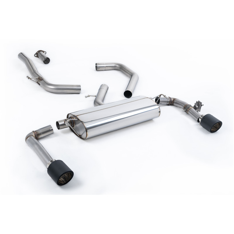 FAP Back Milltek Kia Ceed GT 1.6 T-Gdi 2019-2025 con FAP - sin resonar - Con silenciador trasero - salidas Dual Jet-115 Carbono