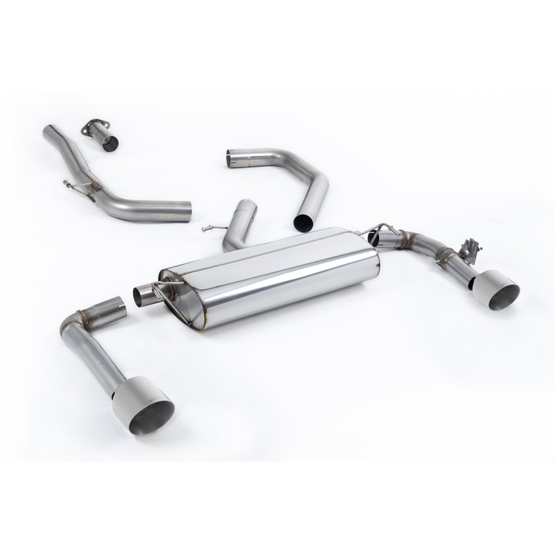 DPF-Back Milltek Kia Ceed GT 1.6 T-Gdi 204 PS 2019-2025 mit DPF - ohne Resonator - mit Endschalldämpfer - Dual-Endrohre GT115 Ti