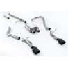 Cat-Back-Anlage Milltek Jeep Gladiator JT - mit Resonator - Doppel-Endrohre GT115 Cerakote Schwarz - seitlich positionierte Endr