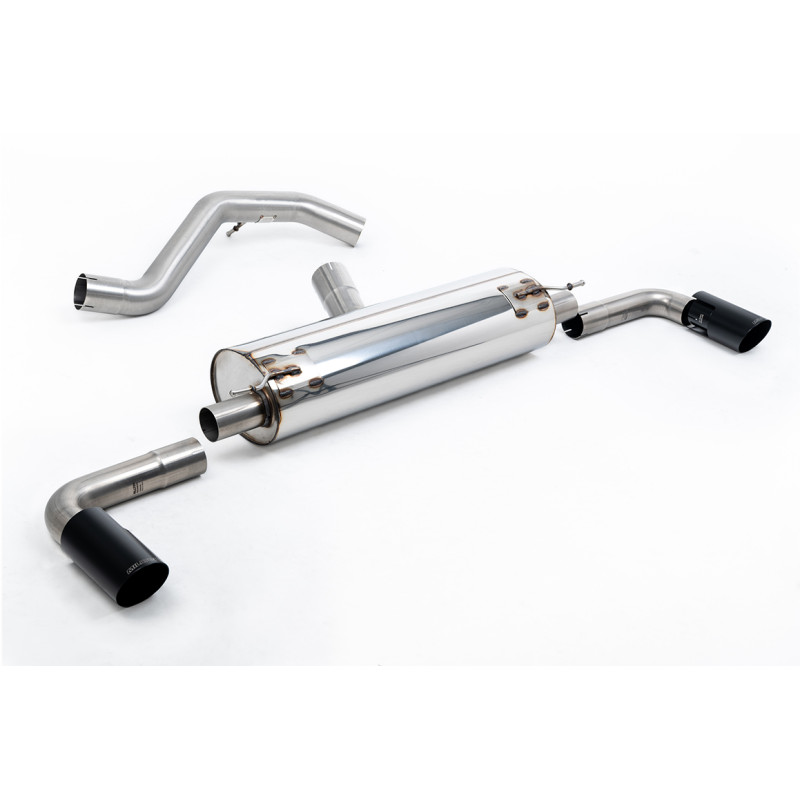 DPF Back Milltek Ineos Grenadier - Omologato ECE - non risonato e con silenziatore post. - uscite Dual GT90 Cerakote Nero Premiu