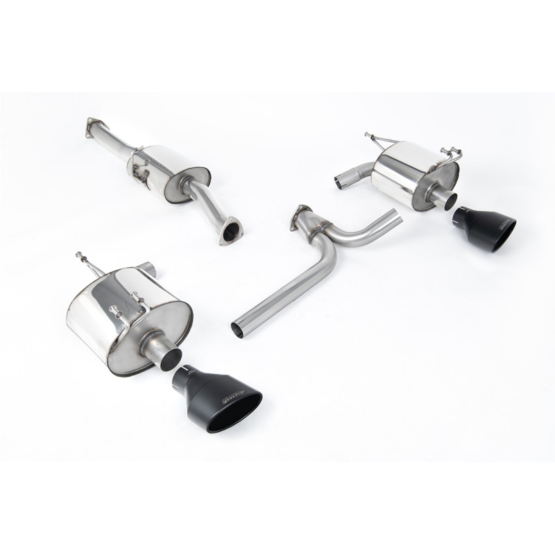 Catback Milltek Honda S2000 AP1-AP2 Ph.2 2.0 - 2.2 VTEC 2004-2009 - résonné - sorties Dual Ovales Cerakote Noir