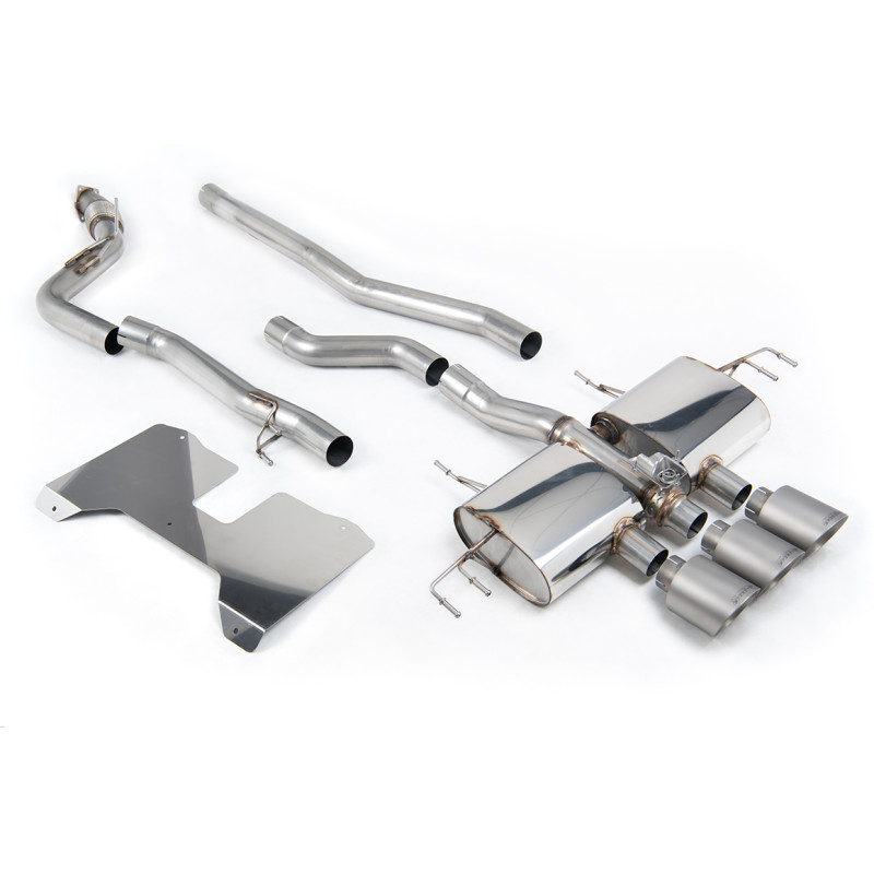 DPF-Back / Cat-Back Milltek Honda Civic FL5 Type R, No Primary Cat, Non-Resonated, Triple GT115 Titanium Outlets, Race, With Val
