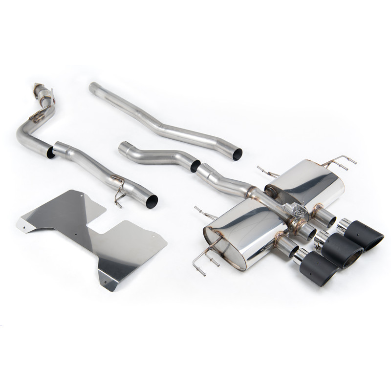 DPF-Back / Catback Milltek Honda Civic FL5 - no primary muffler, non-resonated - Triple outlets 1x 115mm 2 x Jet-100 Carbon