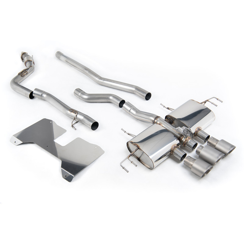 FAP Back / Catback Milltek Honda Civic FL5 - senza silenziatore primario, non risonato - terminali Triple 1 x 115mm 2 x GT100 Ti