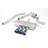 Cat-back Milltek Honda Civic FK7 Si 2015-2020 - senza silenziatore primario, non risonante - uscite triple GT100 Titanio blu