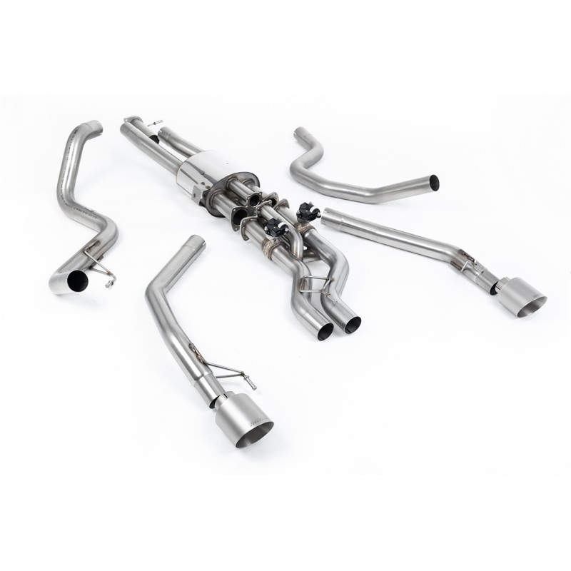 Cat-back Milltek Ford Ranger Raptor MK4 3.0 V6 Twin Turbo 2023-2025 - risonato - senza silenziatore posteriore - uscite doppie G