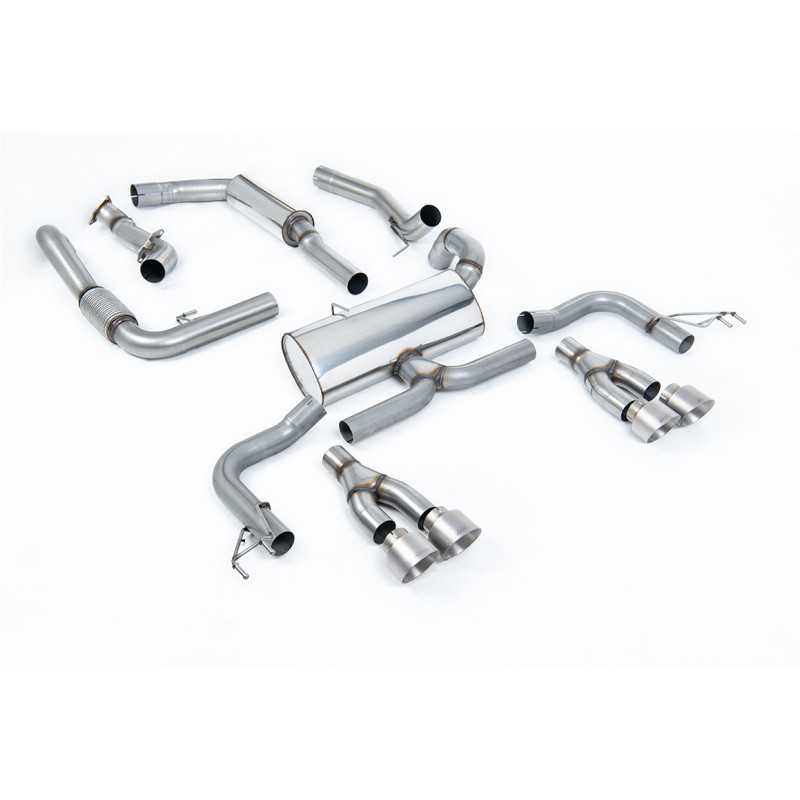 Catback Milltek Honda Civic FK2 Type R 2015-2017 - Homologué ECE - Avec silencieux primaire - sorties Quad GT100 Titane