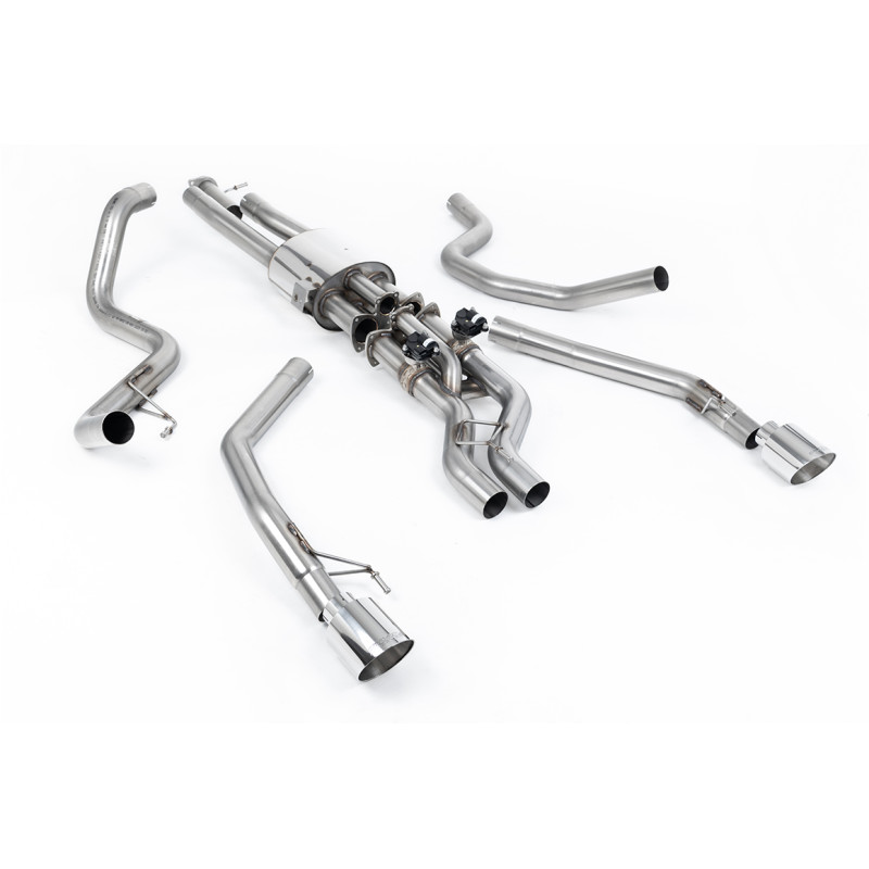 Milltek Cat-Back Ford Ranger Raptor MK4 3.0 V6 Twin Turbo 2023-2025, resonated, no rear muffler, Dual GT115 polished