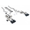 Catback Milltek Ford Mustang Mk6, Mustang MK7 - Avec X pipe et valves actives - sorties Quand GT115 Cerakote Noir