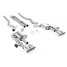 Scarico cat-back Milltek Ford Mustang Mk6 Mach 1, Mustang MK7 Dark Horse - Con X pipe e valvole attive - uscite Quad GT115 Accia
