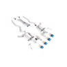 Cat-back Milltek Ford Mustang MK7 GT 5.0 V8 2024-2025 - Con X pipe e valvole attive - uscite Quad GT100 Titanio bluito