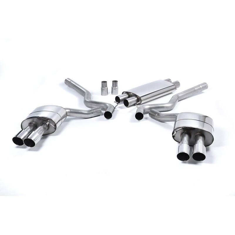 Catback Milltek Ford Mustang MK6 GT 5.0 V8 2015-2018 - Avec silencieux primaire - sorties Quad GT90 Polies