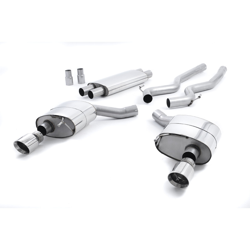 Cat-Back Milltek Ford Mustang MK6 GT 5.0 V8 2015-2018 - ECE Homologated - With Primary Muffler - Dual GT100 Polished