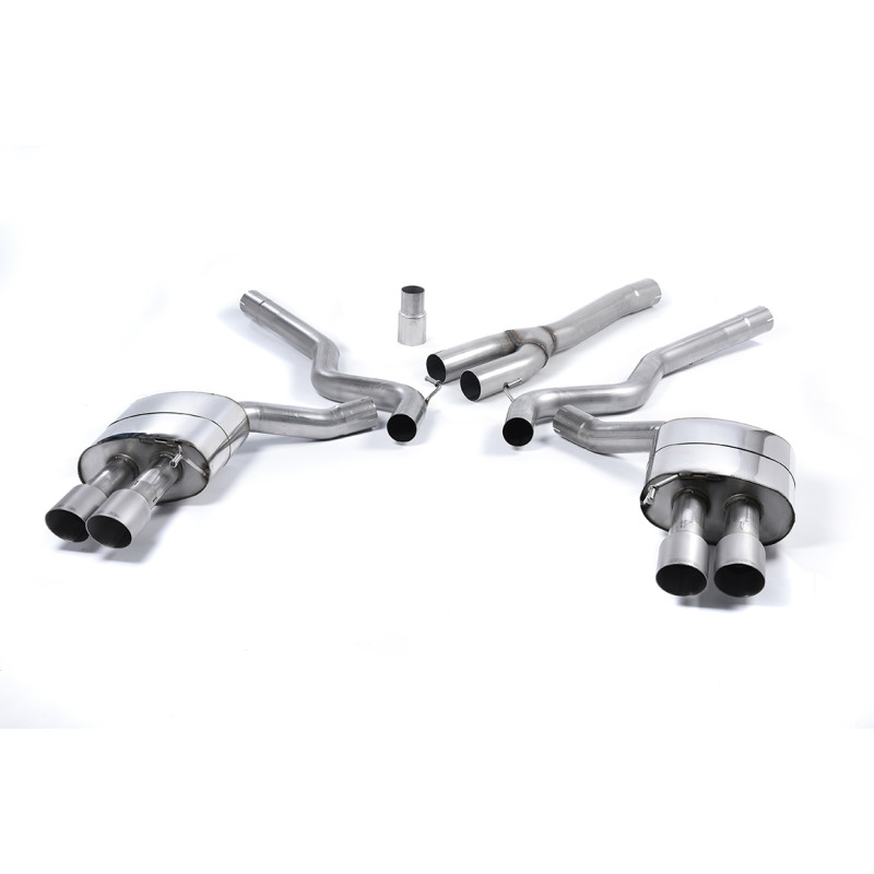 Cat-Back Milltek Ford Mustang MK6 2.3 EcoBoost 2015-2018 - Without Primary Muffler - Quad GT90 Titanium Tips