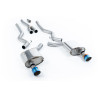 Catback Milltek Ford Mustang MK6 2015-2018, Mustang MK7 2024-2025 - Sans silencieux primaire - sorties Dual GT100 Titane bleui