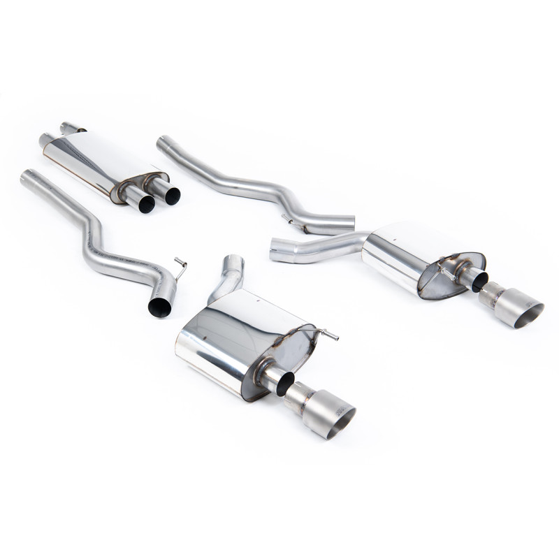 Cat-Back Milltek Ford Mustang MK6, Mustang MK7 - ECE Homologated - With Primary Muffler - Dual GT100 Titanium