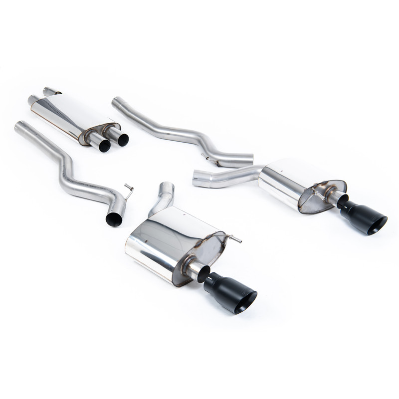 Scarico cat-back Milltek Ford Mustang MK6, Mustang MK7 - Omologato ECE - Con silenziatore primario - terminali Dual GT100 Cerako