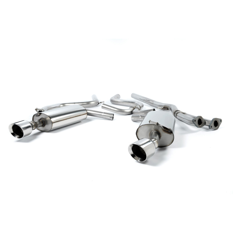 Escape cat-back Milltek Ford Mondeo MK2 ST220 3.0 V6 220 CV 2002-2007 - Sin silenciador primario - colas Dual GT100 pulidas
