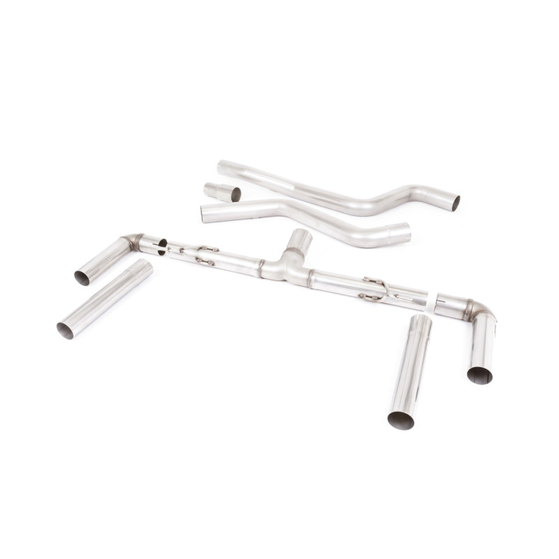 FAP Back Race Milltek Ford Focus MK4 - Sans silencieux primaire et sans silencieux AR - sorties Dual GT115 Cerakote Noir - Break