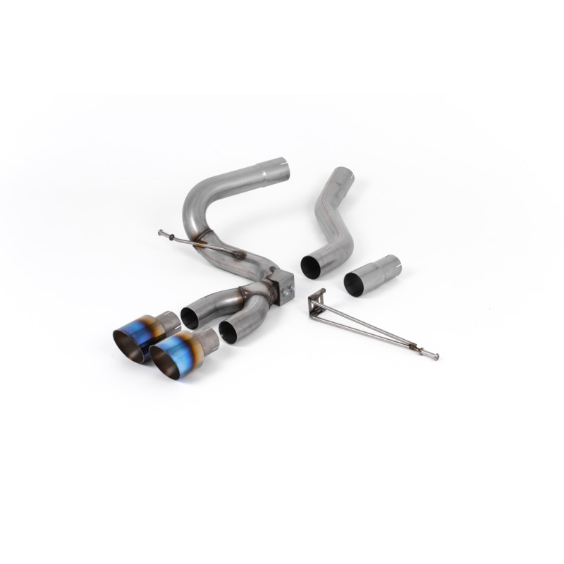 Catback Milltek Ford Focus MK3 ST 2012-2018 - Sans silencieux primaire et sans silencieux AR - sorties Dual GT100 Titane bleui