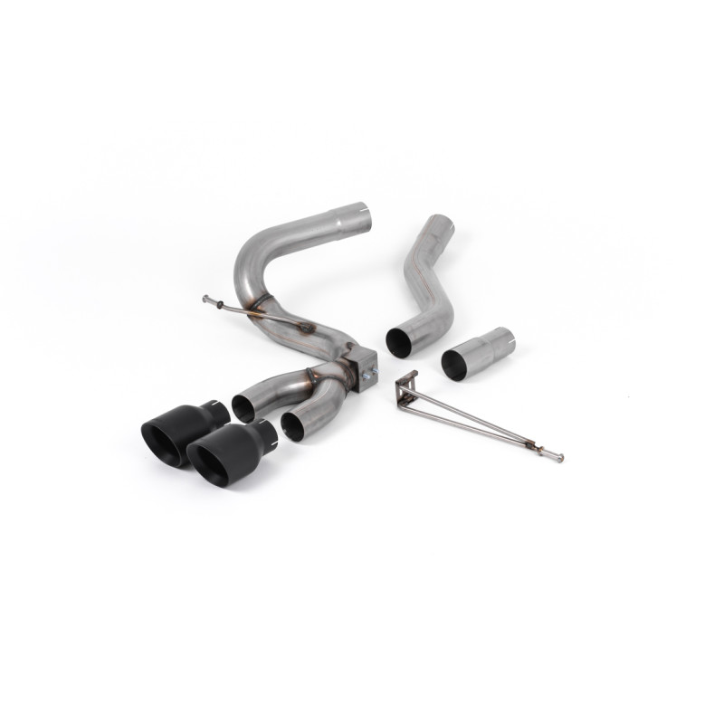 Catback Milltek Ford Focus MK3 ST 2012-2018 - Sans silencieux primaire et sans silencieux AR - sorties Dual GT100 Cerakote Noir