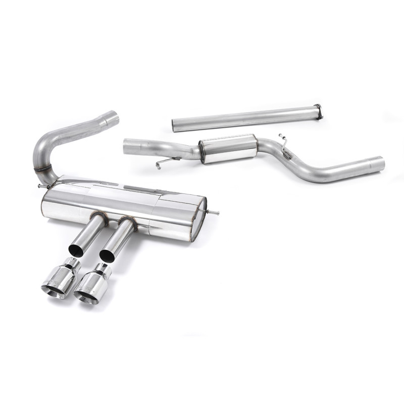 Catback Milltek Ford Focus MK3 ST - sans primaire avec intermédiaire + silencieux AR - sorties Dual GT100 Polies - Break