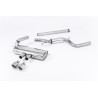Escape cat-back Milltek Ford Focus MK3 ST - sin primario con intermedio + silenciador trasero - salidas Dual GT100 Pulidas - 5 p