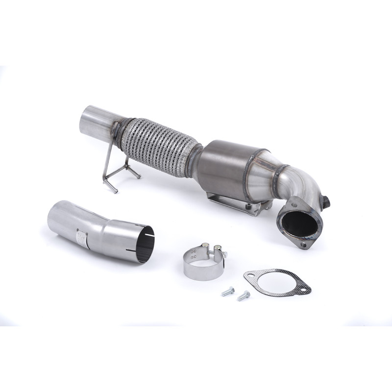 Turbo-Downpipe Milltek Ford Focus MK3 RS 2.3 EcoBoost 350 PS 2016-2018 - mit Hi-Flow-Kat 200 CPSI - für Milltek-Anlage