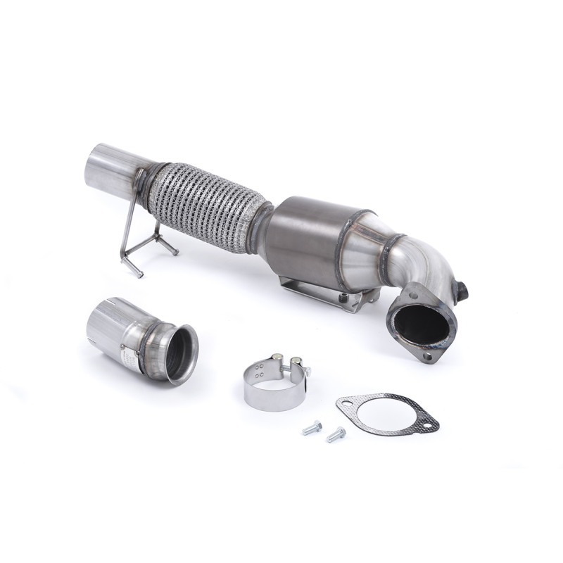 Downpipe Milltek Ford Focus MK3 RS 2.3 EcoBoost 350 CV 2016-2018 - con cata Hi-Flow 200 CPSI - para línea de origen