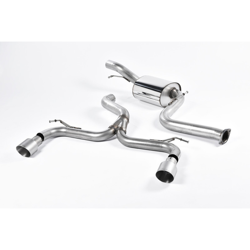 Cat-back Race 76 Milltek Ford Focus MK2 ST 2.5T 225 hp 2005-2010 - resonated and no rear muffler - Dual GT100 Titanium